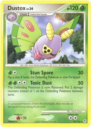 Dustox 025/130 - Diamond and Pearl Reverse Holofoil