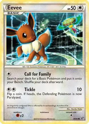 Eevee 048/90 - Undaunted Reverse Holofoil