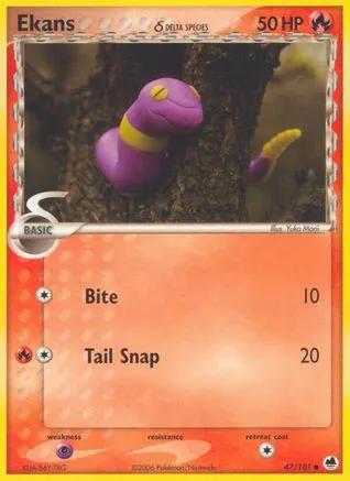 Ekans (Delta Species) 047/101 - Dragon Frontiers Reverse Holofoil