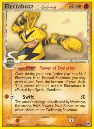 Electabuzz (Delta Species) 029/101 - Dragon Frontiers Reverse Holofoil
