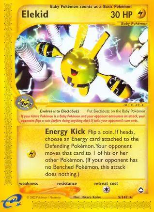 Elekid 009/147 - Aquapolis Reverse Holofoil