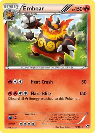 Emboar 019/114 - Black and White Holofoil