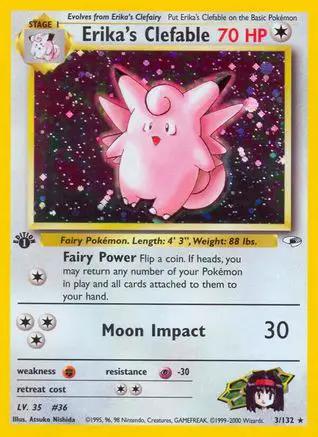 Erika's Clefable 003/132 - Gym Heroes 1st Edition Holofoil