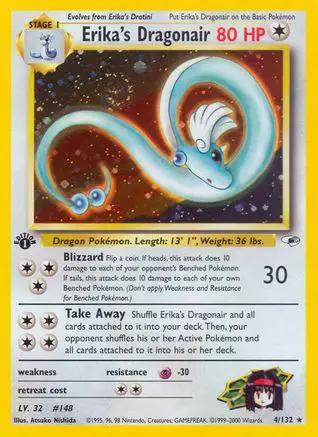 Erika's Dragonair 004/132 - Gym Heroes 1st Edition Holofoil