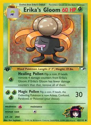 Erika's Gloom 045/132 - Gym Heroes 1st Edition