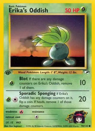 Erika's Oddish 078/132 - Gym Heroes 1st Edition