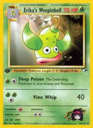 Erika's Weepinbell 049/132 - Gym Heroes 1st Edition