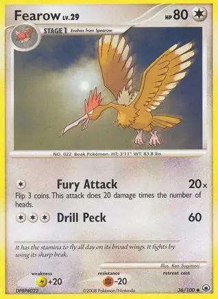 Fearow 036/100 - Majestic Dawn Reverse Holofoil