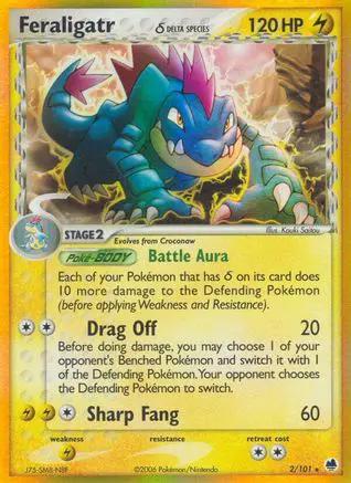 Feraligatr (Delta Species) 002/101 - Dragon Frontiers Reverse Holofoil