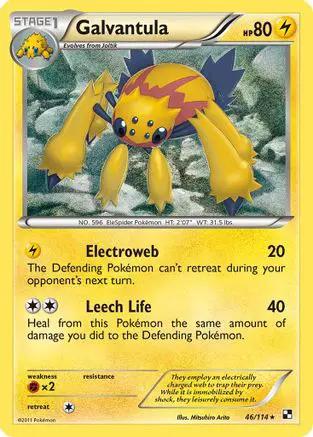 Galvantula 046/114 - Black and White Reverse Holofoil