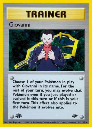 Giovanni 018/132 - Gym Challenge 1st Edition Holofoil