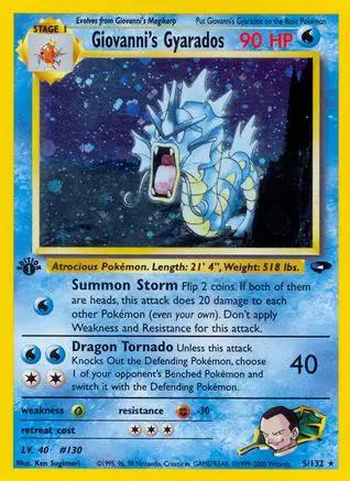 Giovanni's Gyarados 005/132 - Gym Challenge 1st Edition Holofoil
