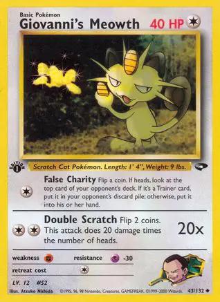 Giovanni's Meowth 043/132 - Gym Challenge 1st Edition