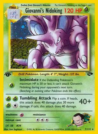 Giovanni's Nidoking 007/132 - Gym Challenge 1st Edition Holofoil