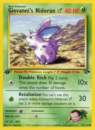 Giovanni's Nidoran M 076/132 - Gym Challenge 1st Edition