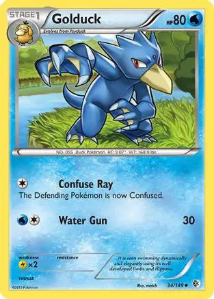 Golduck 034/149 - Boundaries Crossed Reverse Holofoil