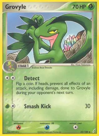 Grovyle 032/100 - Crystal Guardians Reverse Holofoil