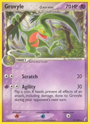 Grovyle (Delta Species) 019/100 - Crystal Guardians Reverse Holofoil