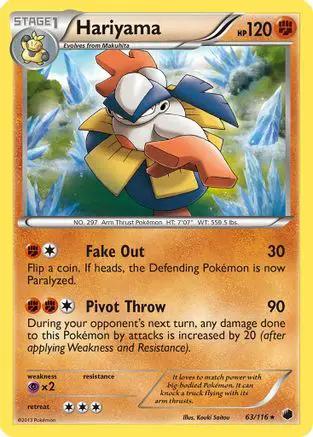 Hariyama 063/116 - Plasma Freeze Reverse Holofoil