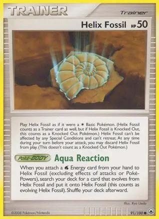 Helix Fossil 091/100 - Majestic Dawn Reverse Holofoil
