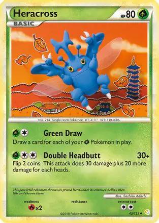 Heracross 043/123 - HeartGold SoulSilver Reverse Holofoil