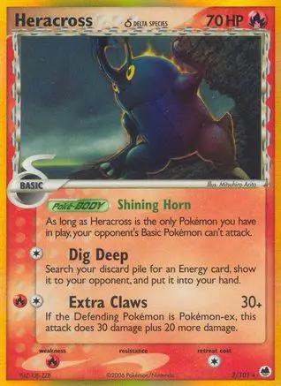 Heracross (Delta Species) 003/101 - Dragon Frontiers Holofoil