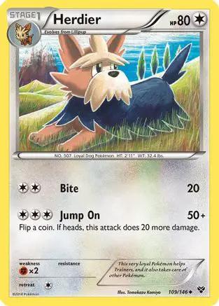 Herdier 109/146 - XY Base Set Reverse Holofoil