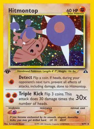 Hitmontop 003/75 - Neo Discovery 1st Edition Holofoil