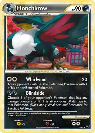 Honchkrow 015/90 - Undaunted Reverse Holofoil