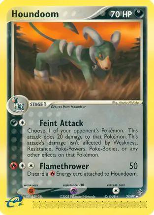 Houndoom 034/97 - Dragon Reverse Holofoil