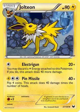 Jolteon 037/108 - Dark Explorers Reverse Holofoil