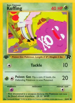 Koffing 058/82 - Team Rocket 1st Edition