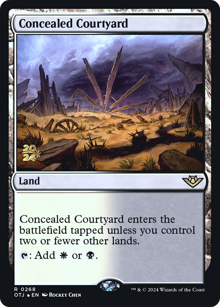 Concealed Courtyard (PRE-268) - Outlaws of Thunder Junction Promos Foil