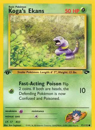 Koga's Ekans 077/132 - Gym Challenge 1st Edition