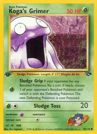 Koga's Grimer 078/132 - Gym Challenge 1st Edition