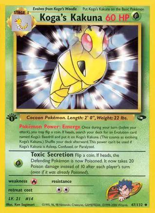 Koga's Kakuna 047/132 - Gym Challenge 1st Edition