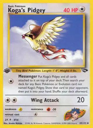 Koga's Pidgey 049/132 - Gym Challenge 1st Edition