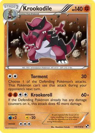 Krookodile 065/114 - Black and White Reverse Holofoil