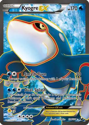 Kyogre EX (Full Art) 104/108 - Dark Explorers Holofoil