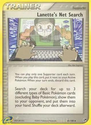 Lanette's Net Search 087/100 - Sandstorm Reverse Holofoil