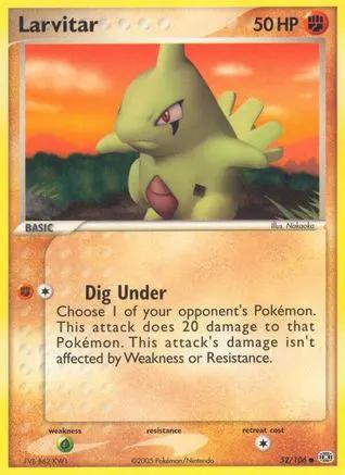 Larvitar 052 - Emerald - Reverse Holofoil