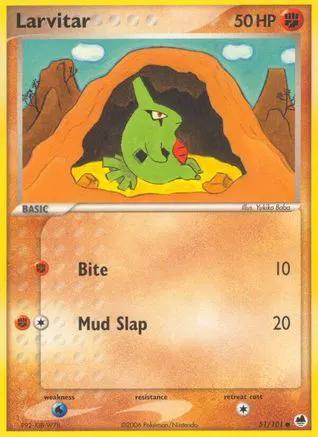 Larvitar 051/101 - Dragon Frontiers Reverse Holofoil
