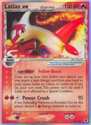 Latias ex (Delta Species) 095/101 - Dragon Frontiers Holofoil