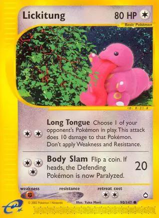 Lickitung 090/147 - Aquapolis Reverse Holofoil