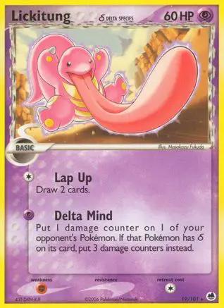 Lickitung (Delta Species) 019/101 - Dragon Frontiers Reverse Holofoil