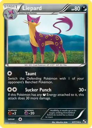 Liepard 067/114 - Black and White Reverse Holofoil