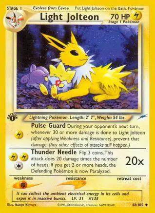 Light Jolteon 048/105 - Neo Destiny 1st Edition