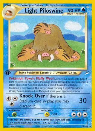 Light Piloswine 026/105 - Neo Destiny 1st Edition
