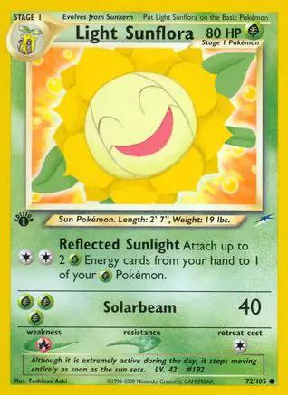 Light Sunflora 072/105 - Neo Destiny 1st Edition