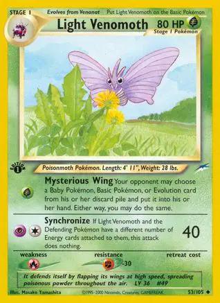 Light Venomoth 053/105 - Neo Destiny 1st Edition